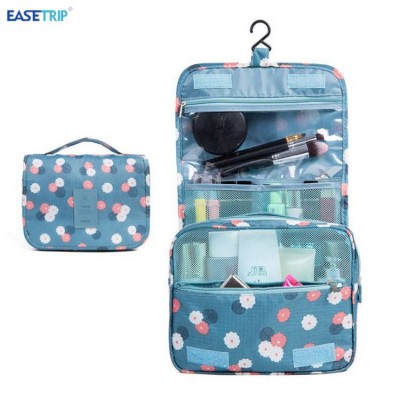 New Design Makeup Bag Cosmetic Travel Waterproof Handle It Folding Custom Cosmetic Wash Bag With Hook Up